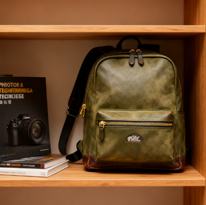 Nhà Sản Xuất Da Dây Đeo Cổ Tay Máy Ảnh Ba Lô Retro Cổ Điển Da Trường Hợp Máy Ảnh Ba Lô Cho Du Lịch Chụp - Product Image 1