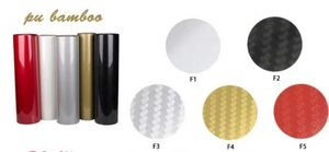 Vinyle thermocollant Guagnyintong Easyweed Stretch à texture bambou pour la mode, idéal pour l'application au fer à repasser et la presse à chaud <span class=keywords><strong>Cricut</strong></span> - Product Image 4