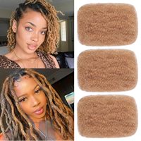 Capelli Ricci Afro Kinky Vergini Grezzi 4C Economici per Trecce, Extension di Capelli Umani Biondo Miele per Dreadlock, Fornitore all'Ingrosso