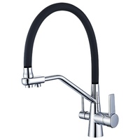 Robinet de cuisine moderne au design simple, en alliage de zinc et cuivre, avec entrée d'eau trois-en-un (eau chaude/froide), purificateur d'eau, à poser sur le comptoir