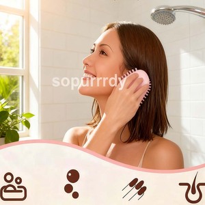 Brosse de massage du cuir chevelu personnalisée avec logo, en silicone souple, pour le soin du cuir chevelu, le lavage des cheveux, l'élimination des pellicules, brosse à poils massants - Product Image 6