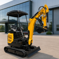 Mini-excavatrice efficace de 1,8 tonne avec moteur Yanmar et chenilles en caoutchouc pour l'entretien routier
