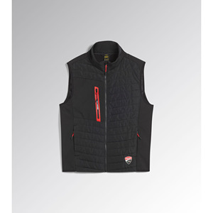 Chaleco de Motocicleta Ducati Negro Acolchado con Cierre Frontal para Motociclistas - Product Image 1