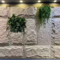Décoration extérieure en pierre champignon imperméable de style moderne, vente en gros de panneau mural en polyuréthane PU pour la cuisine, la salle à manger et l'hôtel