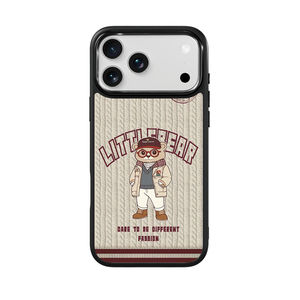 Funda para Teléfono AG Feeling Black Edge con Diseño de Oso de Lana Dorada para iPhone 17, 17 Pro Max, 16 Pro, 15, Carcasa Magnética - Product Image 4