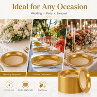Assiettes en plastique PS de qualité alimentaire, élégantes, pour desserts, salades, dîners, vaisselle pour fêtes et mariages