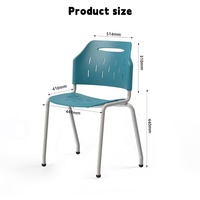 Chaises d'école empilables, chaise combinée pour étudiants, mobilier scolaire commercial, salle d'activités, lecture et apprentissage en groupe