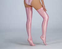 Chaussettes élastiques pour femmes, effet brillant et lisse, longues, au-dessus du genou, avec jarretelles, pour la danse sur barre et le cosplay