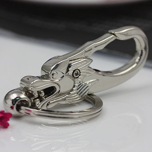 Llavero con Mosquetón en Forma de Cabeza de Dragón, Aleación de Zinc, Diseño 3D, Anillo de Llaves de Metal de Lujo, Resistente - Product Image 2