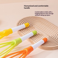 Batteur à œufs 2-en-1 en plastique, gadget de cuisine, fouet universel avec poignée, mélangeur pliable pour crème