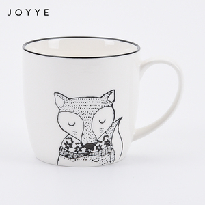 Tasses à café en céramique Joyye, cadeau <span class=keywords><strong>de</strong></span> Noël <span class=keywords><strong>pas</strong></span> <span class=keywords><strong>cher</strong></span>, tasse quotidienne, glaçure brillante, tasse à café ronde avec poignée - Product Image 1