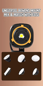 Luz de Relleno para Estudio Fotográfico de 150W, 3200-7000K, Regulación Continua, 3 Temperaturas de Color Ajustables, para Fotografía - Product Image 5