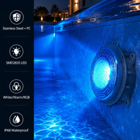 Lampu Kolam Renang LED Terpasang, Lampu Kolam Renang Baja Tahan Karat 304, Tegangan Rendah AC 12V, Multi-Warna, Kontrol Jarak Jauh Nirkabel