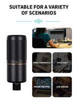 Microphone à condensateur professionnel ZX-320 Type C, micro de studio de bureau, diaphragme de 16 mm, haute fidélité, cardioïde, pour jeux et diffusion en direct