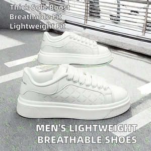 Zapatillas Deportivas Casuales para Hombre, Transpirables, con Suela Gruesa, a la Moda, Ligeras, Cómodas, con Aumento de Altura, Parte Superior de PU, Cierre de PVC, para Verano - Product Image 2