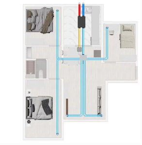 Systèmes d'échange d'air frais carrés certifiés CE pour hôtels, hôpitaux, commerces et sous-sols, avec économie d'énergie IEC5.350E(GB) - Product Image 2