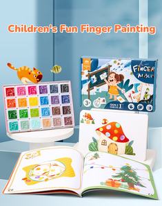 Toptan DIY sanat boya çocuklar için komik çevre dostu parmak boyası kiti çizim oyuncaklar parmak Graffiti komik parmak boyası boyama kiti - Product Image 5