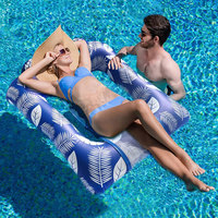 Vente en gros d'usine de flotteur gonflable pliable en PVC flottant pour la natation chaise longue pour la piscine sports nautiques matelas de plage lit personnalisé
