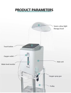 Machine de soin du visage à jet d'oxygène, portable, pour l'oxygénothérapie, hydratation et blanchiment de la peau, équipement de salon de beauté, vente flash - Product Image 4