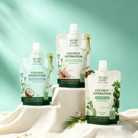 Emballage en gros personnalisé imprimé de qualité cosmétique, anti-fuite, avec fermeture éclair, pour shampoing et lotion, avec bouchon verseur, en matériaux recyclés, pour crème contour des yeux