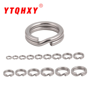 304 Stainless Steel Double-Layer Flattening <b>Rings</b> Lure Reinforced Fishing Accessories for Carp 50 Pieces/Bag - Product Image 2