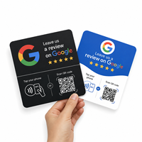 Autocollant NFC en époxy personnalisé, code QR pour les commentaires Google, étiquette adhésive imperméable, panneau pour les réseaux sociaux pour restaurant et café