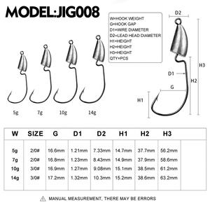 ตะขอตก<span class=keywords><strong>ปลา</strong></span>หั<span class=keywords><strong>ว</strong></span>ตะกั่ว5G 7g 10g 14g หั<span class=keywords><strong>ว</strong></span>ตะขอเบ็ดตกปลาหัวแฉกตะขอ<span class=keywords><strong>เบ็ด</strong></span>สำหรับหนอนออฟเซ็ตไร้<span class=keywords><strong>ว</strong></span>ัชพืชอุปกรณ์เสริม - Product Image 2