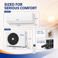 Climatiseur Solaire 36000 BTU 3 Tonnes DC Inverter Mural Hybride Solaire Refroidissement Chauffage CE Robuste Usine