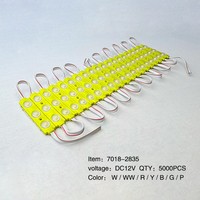 Boîte lumineuse publicitaire LED RGB 7015 IP67 pour extérieur, module moulé par injection, 1,5 W, caractère lumineux, lentille à trois lampes, haute luminosité