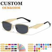 Lunettes de soleil de créateur de mode, marques célèbres, collection 2026, montures carrées en métal, verres rétro populaires pour femmes et hommes