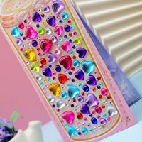 Nouveaux autocollants en papier acrylique ABS-173 Starry Diamond découpés, imprimés UV, pour bricolage créatif, motifs de dessins animés, décorations mignonnes pour le visage