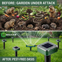 Répulsif Solaire Ultrasonique pour Animaux Nuisibles - Éloigne les Taupes, Rongeurs et Autres Nuisibles de Jardin et Pelouse