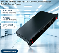 Serveur de ports série de qualité industrielle monté sur rack, 4/8/16 ports en option, convertisseur série vers Ethernet RS232/RS485, TCP/UDP Modbus