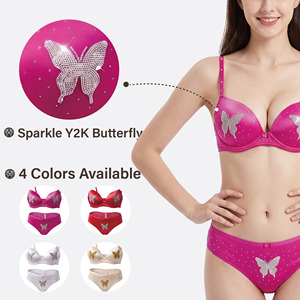 Ensemble de lingerie féminine respirante et élégante : string et soutien-gorge assortis, sous-vêtements sexy pour femmes - Product Image 2
