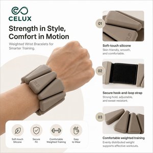Chevillère lestée en silicone réglable et personnalisable avec fermeture Velcro, 2 lb, pour la course, le yoga et le fitness (vente en gros) - Product Image 5