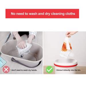 Recharges de serpillères sèches rectangulaires en tissu synthétique réutilisables pour usage intérieur, nettoyage des sols en bois dur et carrelage - Product Image 5