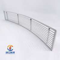 Moderno 90 °   Rejilla de Ventilación de Aire Acondicionado de Aleación de Aluminio Curvada, Fácil Instalación, Color Blanco Estándar