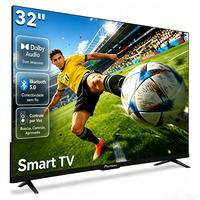 Televisor Inteligente LED de 32 Pulgadas, 1366*768, 4K HDR Ultra HD, Android, Wi-Fi, Negro, para Juegos, Streaming, Sistema de Cine en Casa, Modo de Juego