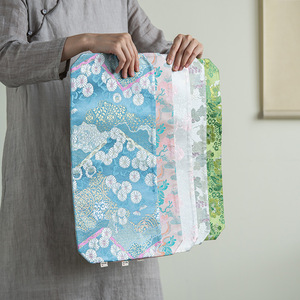 Guanlan Brocade Tea Mat Waterproof Chinese Style Zen Dry Brewing Fabric Table <b>Runner</b> Small Size Home Decor - Product Image 1