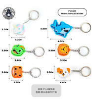 Custom 3D Printed Animal Fidget Clicker Keychain Keyboard Keycap Stress Relief Keychain Sensory Toy Vk