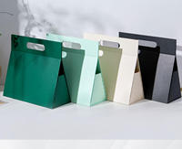 Sac de courses en papier enduit imperméable écologique imprimé sur mesure avec fermeture magnétique, votre propre logo, recyclable, électronique grand public