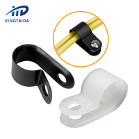 Pince de câble de fixation en plastique nylon blanc noir accessoires électriques ROHS pinces de câble de panneau solaire pince en plastique de Type R en plastique