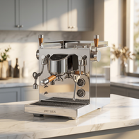 Machine à expresso électrique semi-automatique programmable en acier inoxydable 15 bars, chauffage PTC, écran LED, pour hôtel/usage domestique