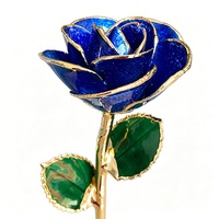 Mawar Biru Asli Berlapis Emas 24K Dengan Dudukan Akrilik, Bunga Mawar Alami Awet Selamanya, Hadiah Valentine, Pernikahan, Ulang Tahun