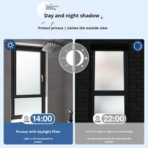 Película de Privacidad Esmerilada de PVC Ecológica Autoadhesiva Electrostática de 14MIL de Grosor para Ventanas - Aislamiento Térmico y Transmisión de Luz - Product Image 3