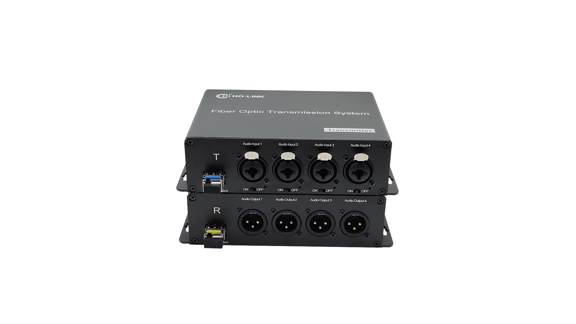 Convertisseur audio XLR sur fibre optique 16 canaux