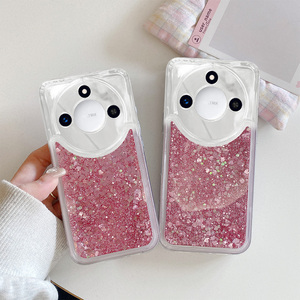 Funda de TPU Líquido Quicksand para Huawei <span class=keywords><strong>Honor</strong></span> 500 Pro, Magic <span class=keywords><strong>8</strong></span>, Mate 80 Pro <span class=keywords><strong>Max</strong></span>, P80 Ultra, X70, X60, X60i, X50, X50i, Diseño Bling Star - Product Image 2