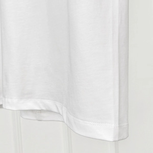 T-Shirt da <span class=keywords><strong>donna</strong></span> <span class=keywords><strong>Slim</strong></span> in tinta unita con logo personalizzato girocollo bianco nero a manica corta in cotone estivo da <span class=keywords><strong>donna</strong></span> - Product Image 3