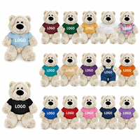 Ours en peluche personnalisé OEM Sophie, 11 pouces, super doux, avec t-shirt, logo personnalisé, jouet en peluche réconfortant, cadeau pour enfants