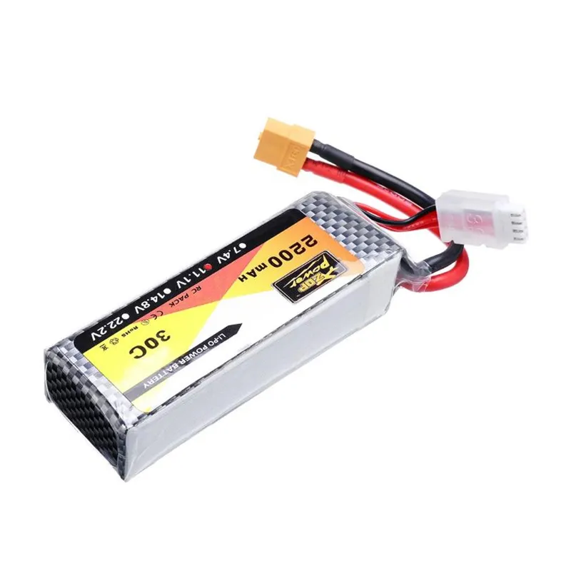 High discharge rate 11.1v 2200mah 30c rc drone remote control model helicopter battery